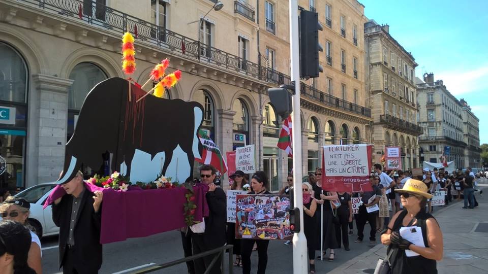 A Bayonne, procession mortuaire pour les taureaux