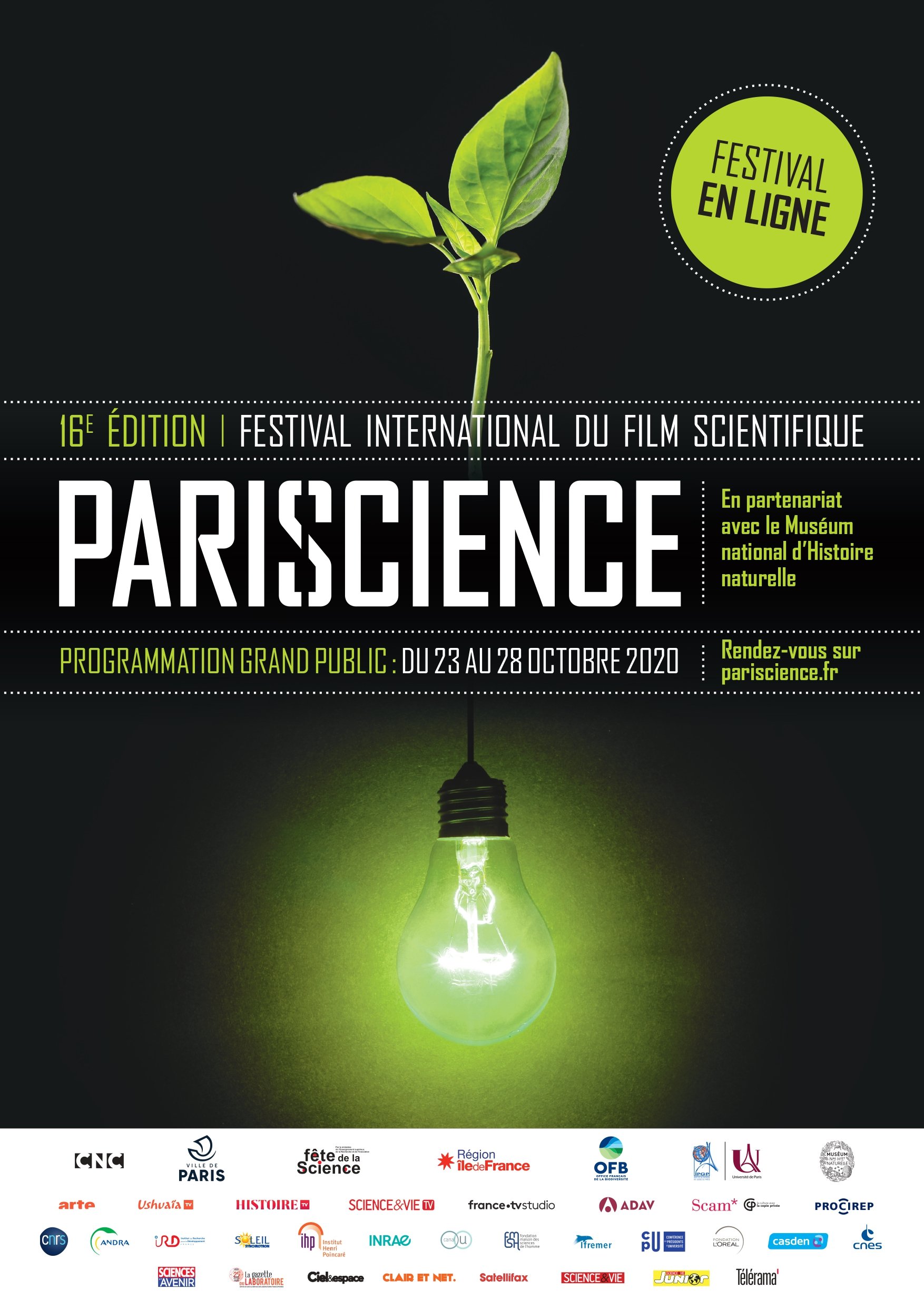 Le festival Pariscience en ligne à partir du 23 octobre !