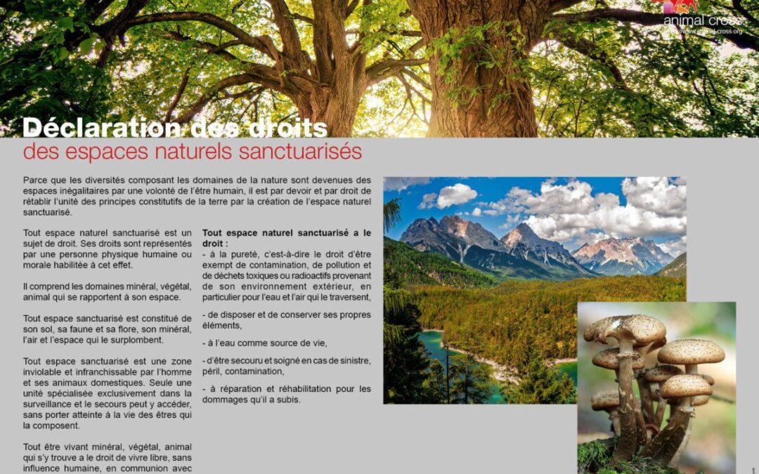 Déclaration des droits des espaces sanctuarisés